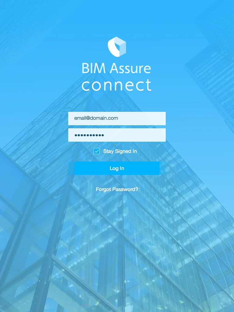iPad login screen