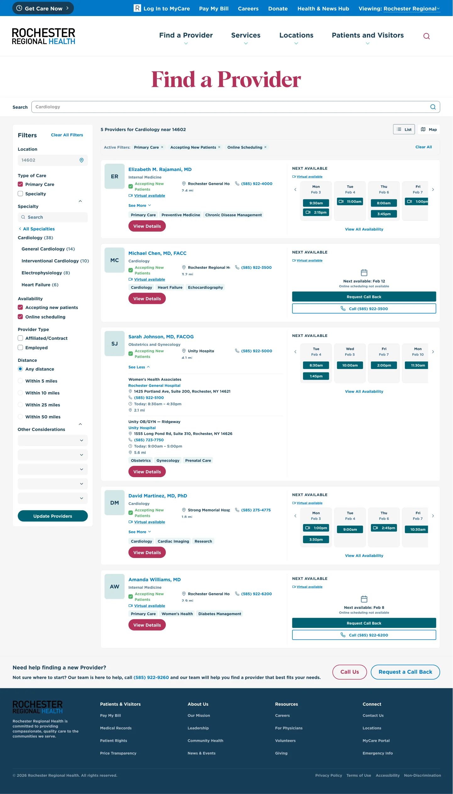 Subcategory drill-down