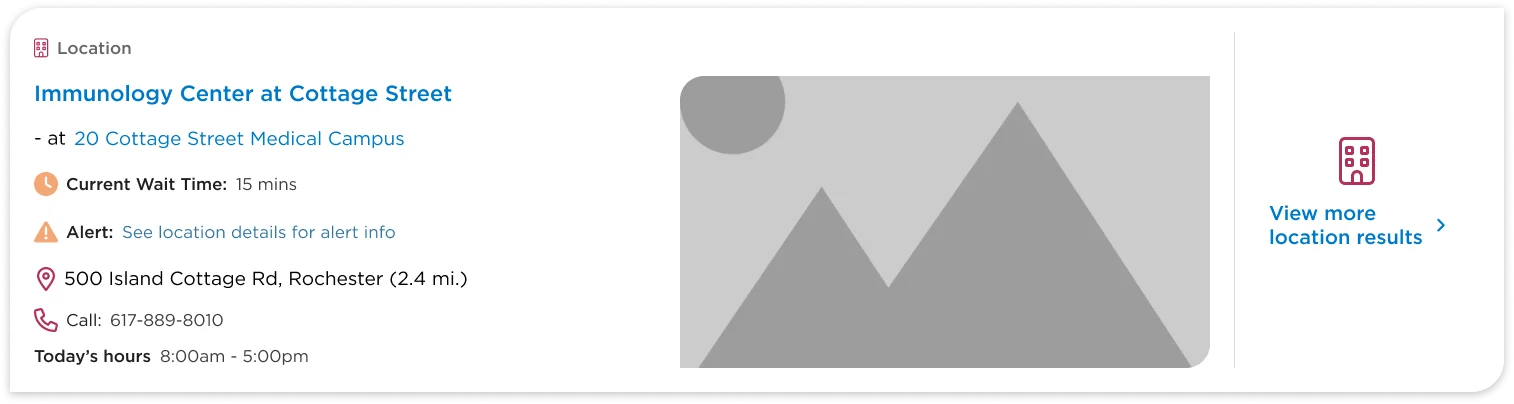 Location result card