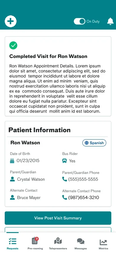 Visit complete — summary and handoff